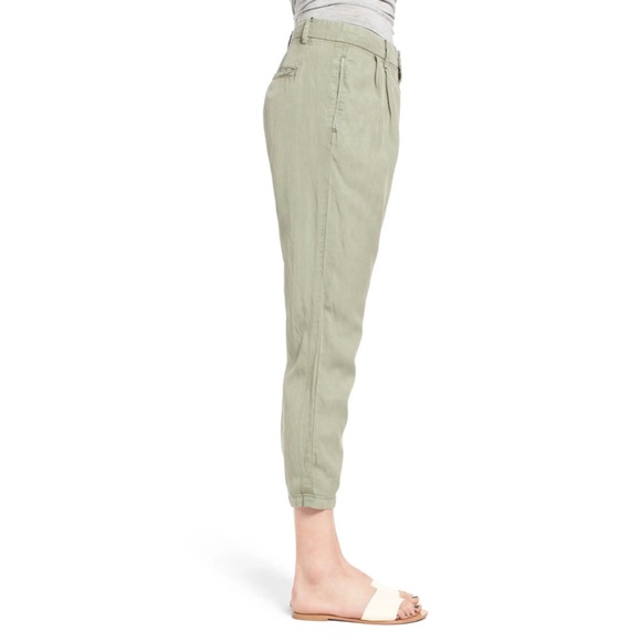 AG    The Evan High Waist Crop Pants. Size 27   Color: SULFUR HARVEST OLIVE - Picture 2 of 8